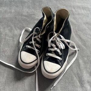Converse high top trainers black
